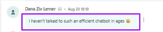 AI support conversation managed through Adelante